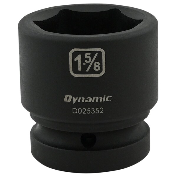 Dynamic 1" Drive Standard Socket, Black Phosphate, Tools 1-5/8" X 1" Drive, 6 Point Standard Length D025352 - main